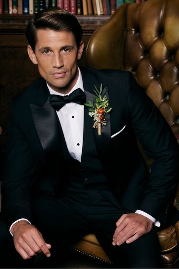 ONS440 Sinatra Black Slim Fit Suit - Image 2