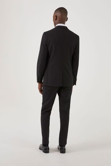 ONS440 Sinatra Black Slim Fit Suit - Image 5