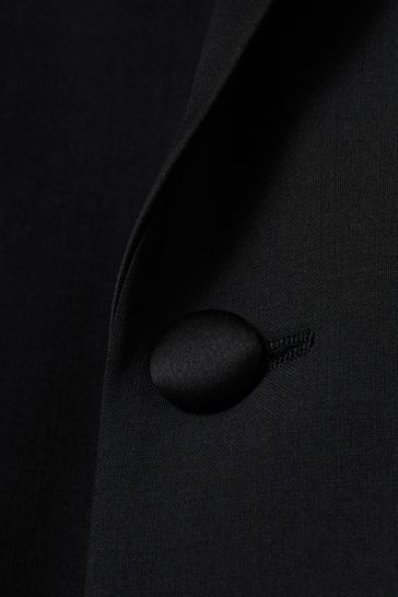ONS442 Black Poker Notch Lapel Modern Fit Single Breasted Tuxedo Suit - Image 6