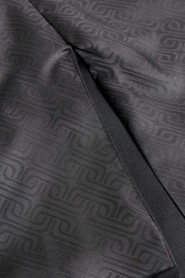 ONS429 Black Wool Blend Shiny Tuxedo Suit - Image 10