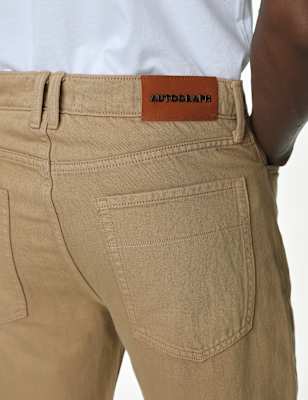 ONS447 Straight Fit Linen Blend Jeans - Image 5