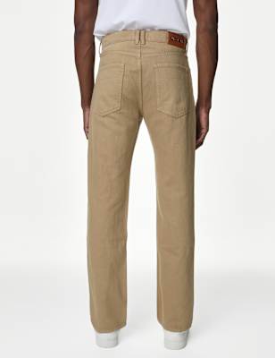 ONS447 Straight Fit Linen Blend Jeans - Image 6