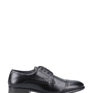 ONS418 Black Sdard Fit Signature Italian Leather Wingcap Brogue Shoes