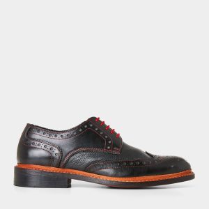 ONS413 Black Oxford Brogue Shoes