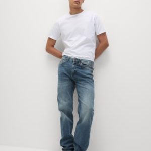 ONS455 Straight Fit Vintage Wash Stretch Jeans