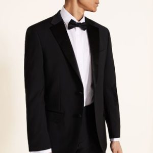 ONS433 Black Tailored Fit Performance Dresswear Notch Suit: Suit
